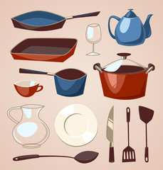 Tableware set. Household series.