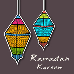 Holy month of Muslim community Ramadan Kareem background.