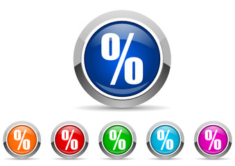 percent icon set