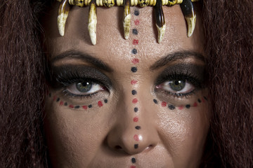 beautiful young strong hunter warrior woman