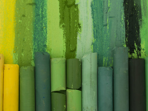 colorful artistic crayons