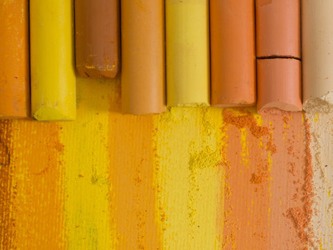 colorful artistic crayons