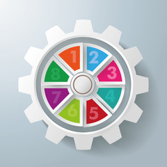 White Gear Colorful Centre 8 Options