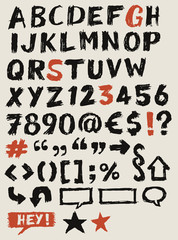 Scribbled ABC Elements