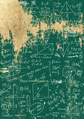 old blackboard maths seamless background, texture and pattern