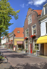 Street in historical Delft