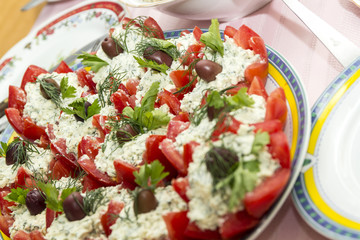 Tomatoes with cheese