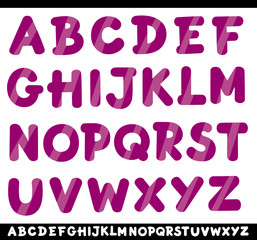 capital letters alphabet cartoon illustration