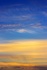 Early summer morning sky background , vertical