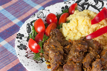 rice and lamb stew with vegetables