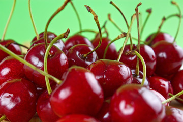 Fresh cherries , shallow dof