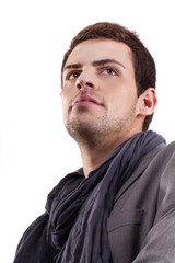 Fototapeta premium young man on white