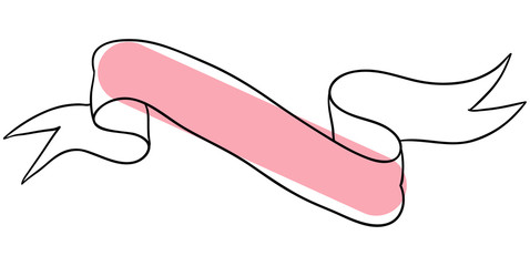 Vector ribbon is isolated on a white background
