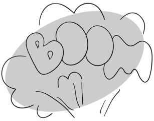 Vector Boom inscription on a white background