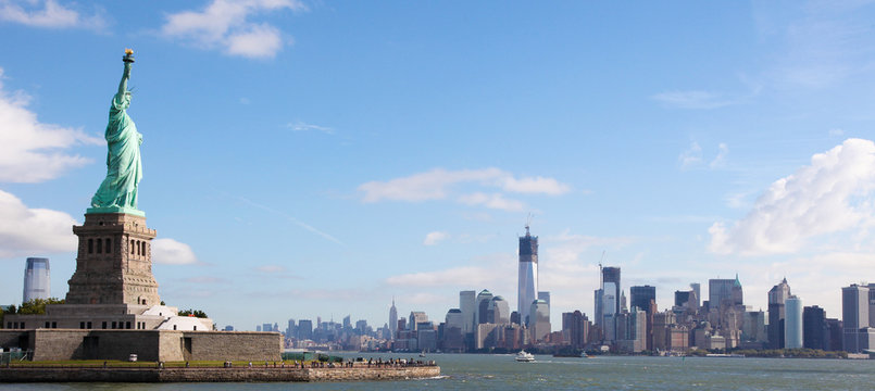 Fototapeta Panorama na Manhattanie w Nowym Jorku