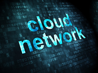 Cloud computing concept: Cloud Network on digital background