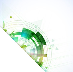 Obraz premium high tech eco green infinity computer technology concept backgro