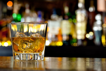Glass of scotch whiskey