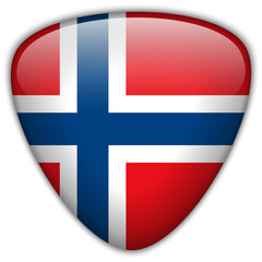 Fototapeta premium Norway Flag Glossy Button