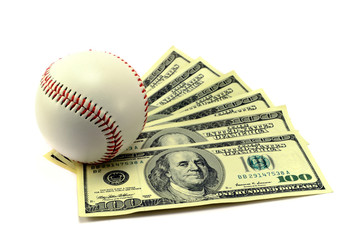 baseball ball and the banknotes