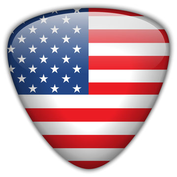 USA Flag Glossy Button