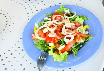 assiette fraîcheur de crudités d'été