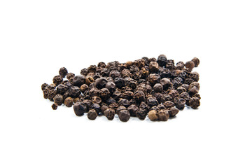Black pepper  isolated on the white background