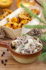 Macaroni with mushrooms