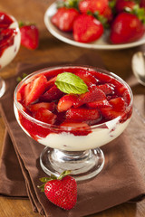 Fresh Organic Strawberry Fruit Parfait