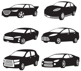 Sets of silhouette of my original model cars