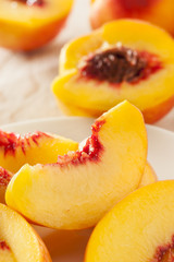 Organic Ripe Orange Peaches