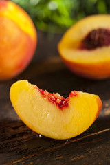 Organic Ripe Orange Peaches