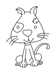 illustration of isolated hand drawn dog vector 