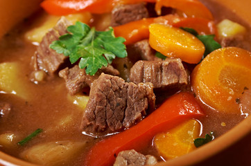 Irish stew with tender lamb meat