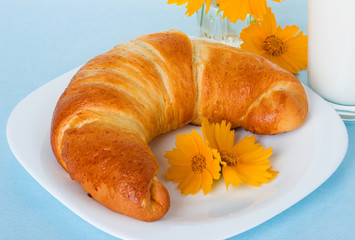 Fresh and tasty croissant