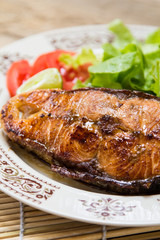 fish steak.