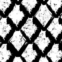 seamless pattern background, strokes, black and white, oval/rhom