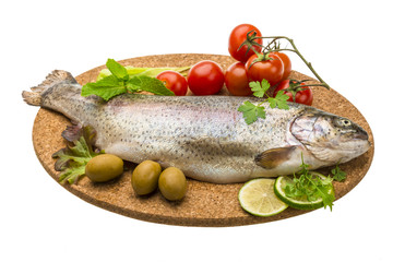 Fresh raw rainbow trout