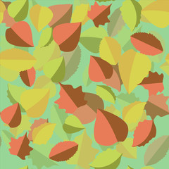 Naklejka na ściany i meble leaves, autumn, pattern seamless