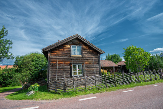 Traditional house in the Swedish folklore district Dalecarlia