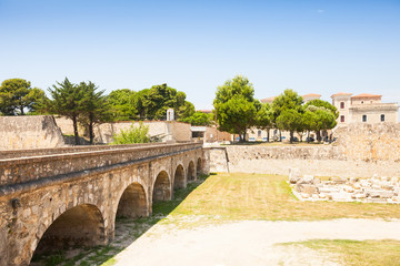 Fototapeta premium Bridge at Sant Ferran Castle in Figueres