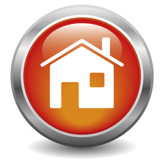 Icône maison rouge