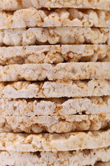 Stake of corn crackers.