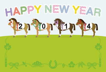 Racehorse,2014,Japanese New Year's card Design