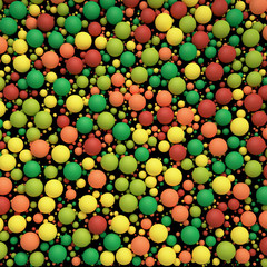 colorful 3D balls background - computer generated
