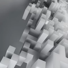 Foto op Aluminium Abstract cube design background - computer generated render © 123dartist