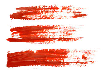 Red brush strokes