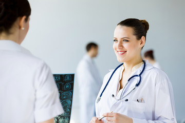 Fototapeta premium Young female doctor