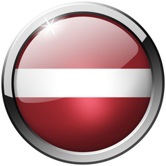 Latvia Round Metal Glass realistic button