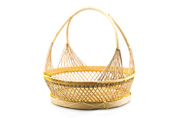 Obraz premium Rattan basket isolated.